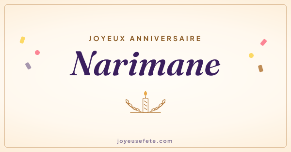Image « Joyeux anniversaire Narimane » au format large