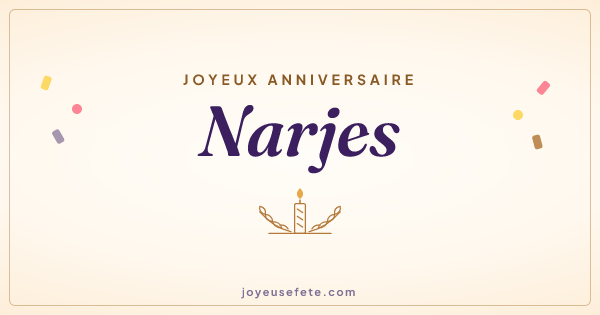 Image « Joyeux anniversaire Narjes » au format large