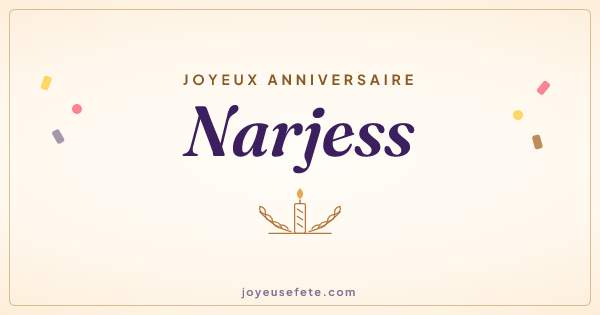 Image « Joyeux anniversaire Narjess » au format large