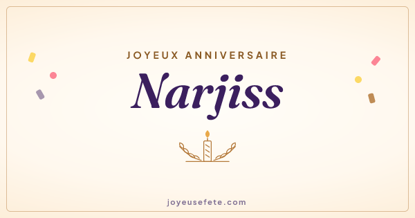 Image « Joyeux anniversaire Narjiss » au format large