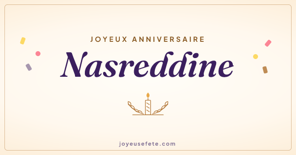 Image « Joyeux anniversaire Nasreddine » au format large