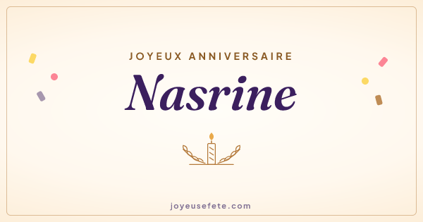 Image « Joyeux anniversaire Nasrine » au format large