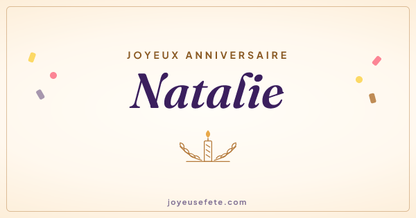 Image « Joyeux anniversaire Natalie » au format large