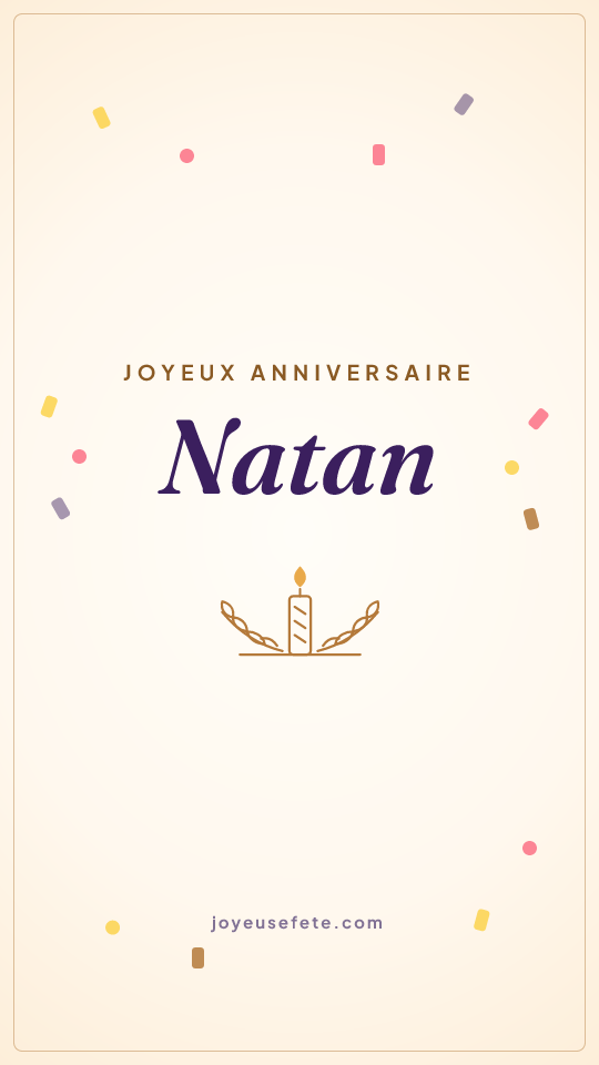Image « Joyeux anniversaire Natan » au format story