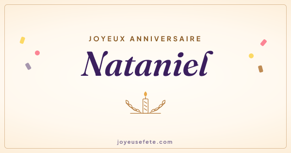 Image « Joyeux anniversaire Nataniel » au format large