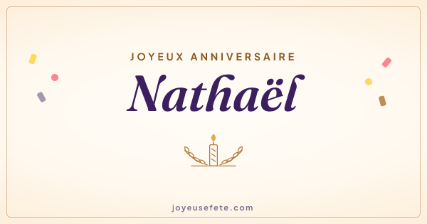 Image « Joyeux anniversaire Nathaël » au format large