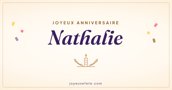Image « Joyeux anniversaire Nathalie » au format large