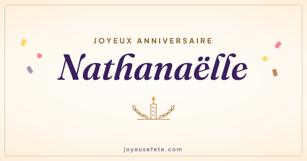 Image « Joyeux anniversaire Nathanaëlle » au format large