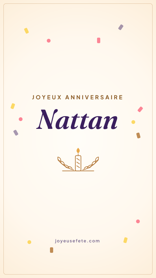 Image « Joyeux anniversaire Nattan » au format story