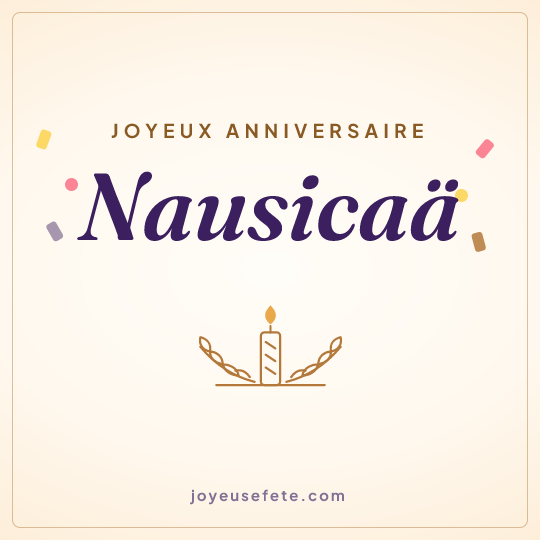 Image carrée « Joyeux anniversaire Nausicaä » pour WhatsApp