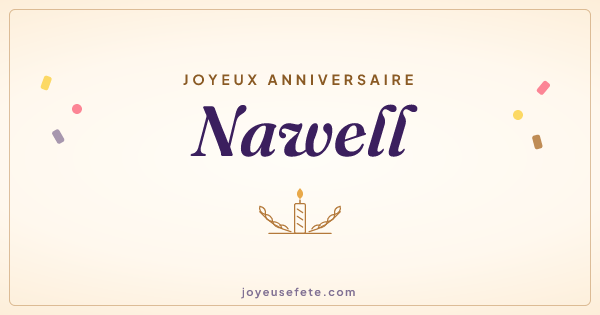 Image « Joyeux anniversaire Nawell » au format large