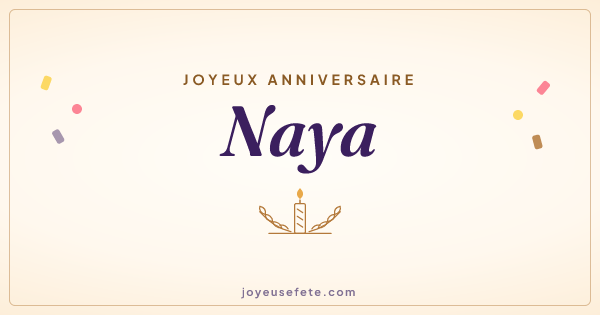 Image « Joyeux anniversaire Naya » au format large