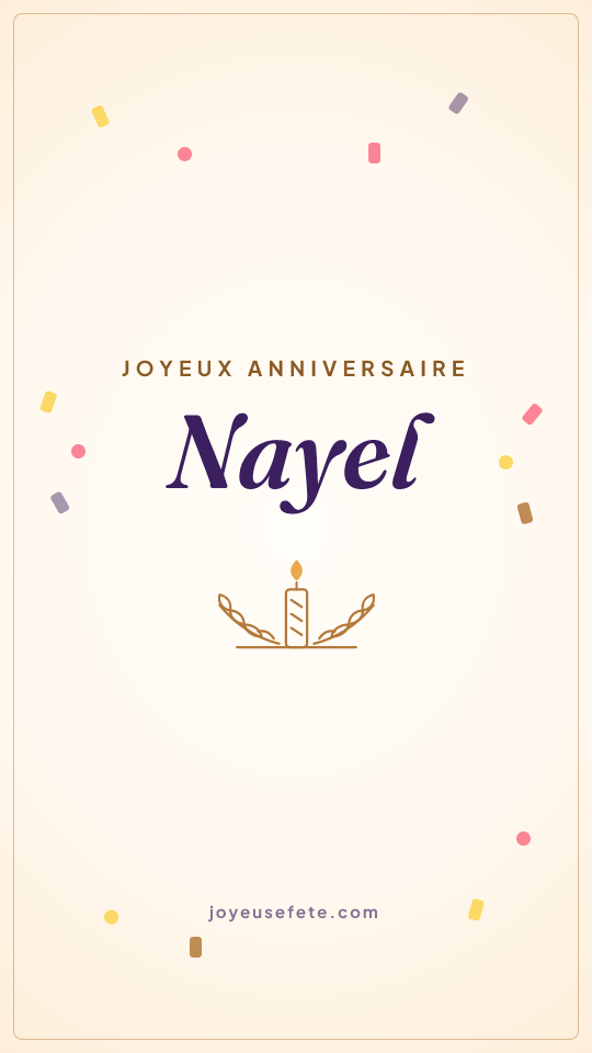 Image « Joyeux anniversaire Nayel » au format story