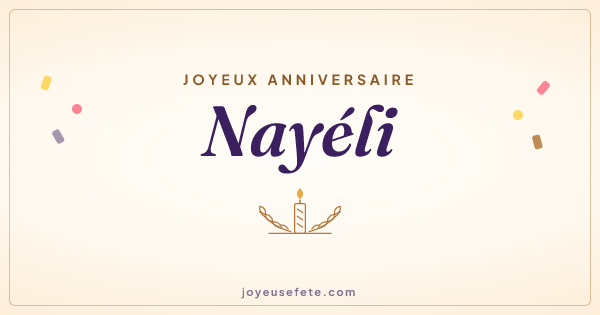 Image « Joyeux anniversaire Nayéli » au format large
