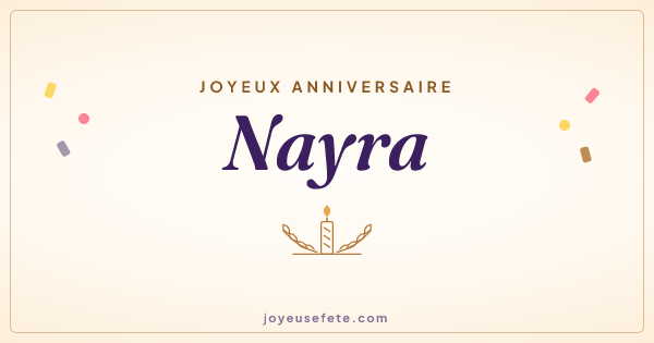 Image « Joyeux anniversaire Nayra » au format large