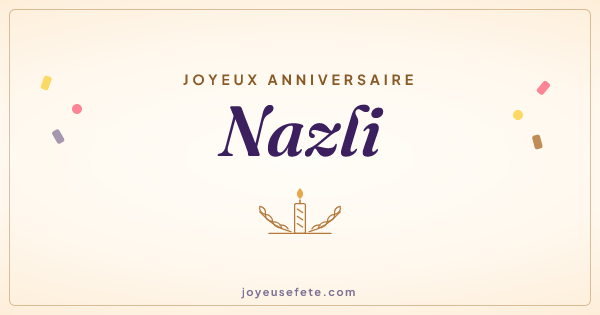 Image « Joyeux anniversaire Nazli » au format large