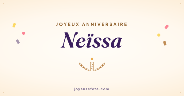 Image « Joyeux anniversaire Neïssa » au format large