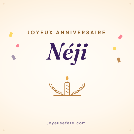 Image carrée « Joyeux anniversaire Néji » pour WhatsApp