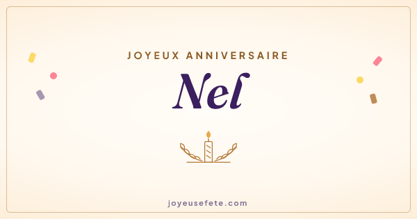 Image « Joyeux anniversaire Nel » au format large