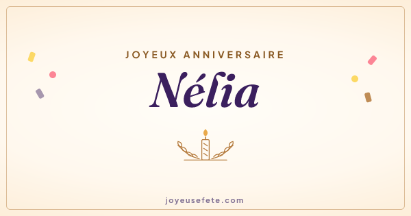 Image « Joyeux anniversaire Nélia » au format large