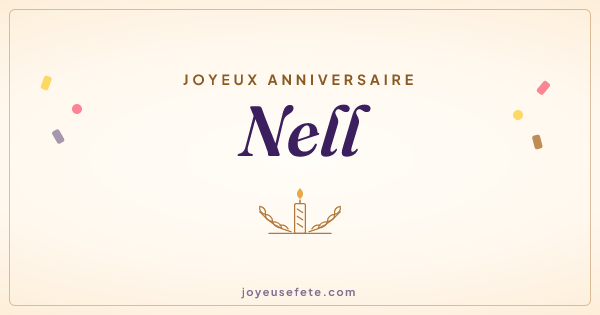 Image « Joyeux anniversaire Nell » au format large