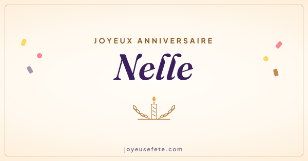 Image « Joyeux anniversaire Nelle » au format large