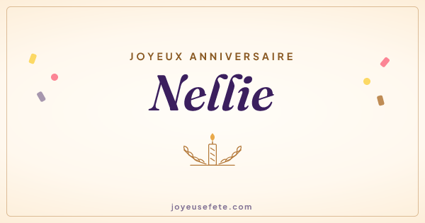 Image « Joyeux anniversaire Nellie » au format large