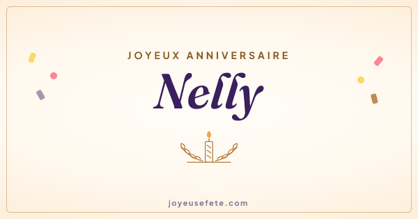 Image « Joyeux anniversaire Nelly » au format large