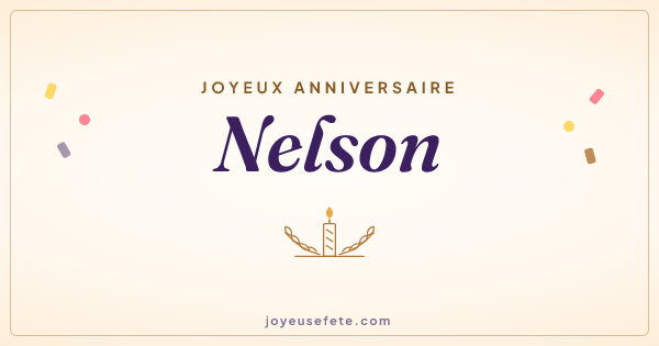 Image « Joyeux anniversaire Nelson » au format large