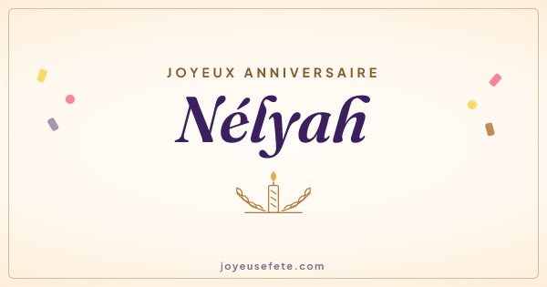 Image « Joyeux anniversaire Nélyah » au format large