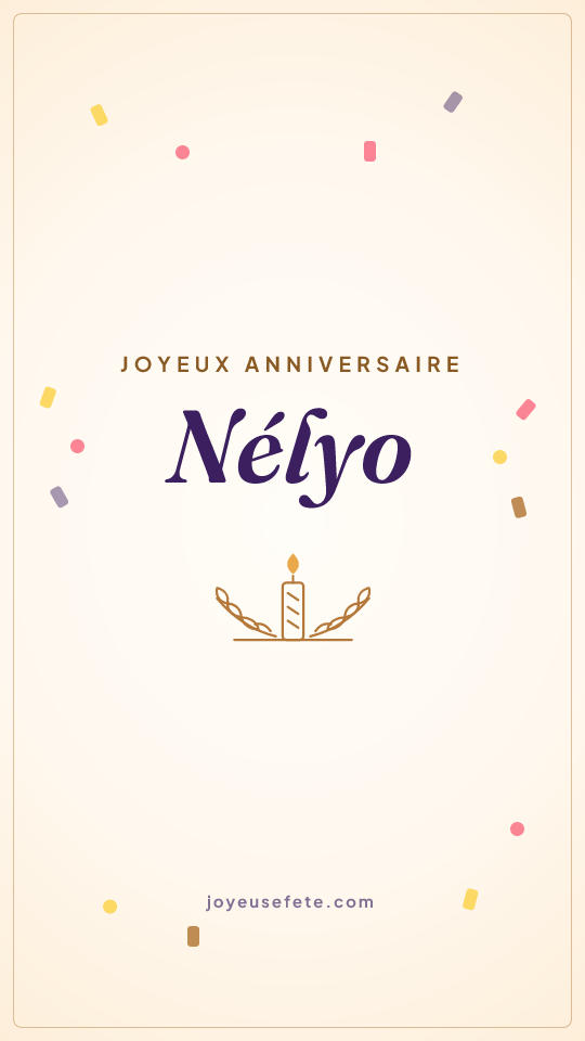 Image « Joyeux anniversaire Nélyo » au format story