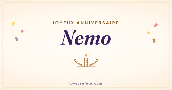 Image « Joyeux anniversaire Nemo » au format large