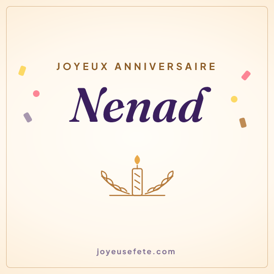 Image carrée « Joyeux anniversaire Nenad » pour WhatsApp