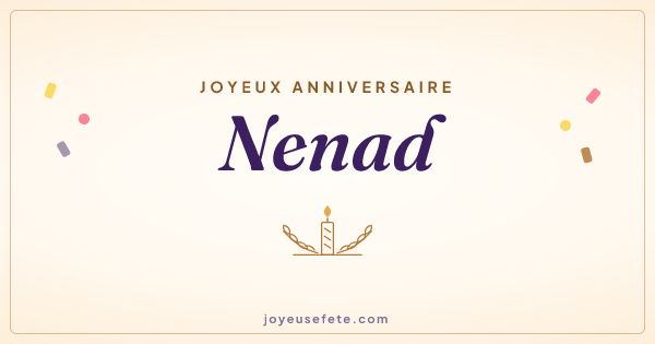 Image « Joyeux anniversaire Nenad » au format large