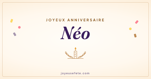 Image « Joyeux anniversaire Néo » au format large