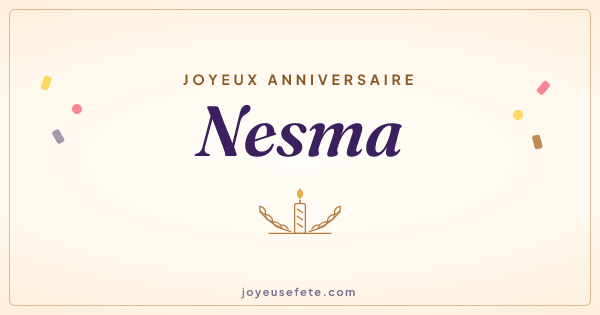 Image « Joyeux anniversaire Nesma » au format large