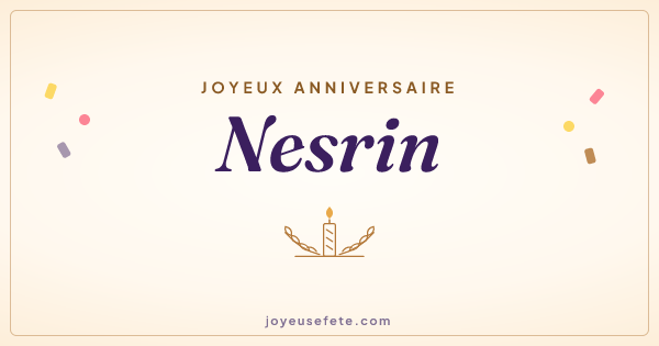 Image « Joyeux anniversaire Nesrin » au format large