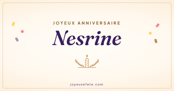 Image « Joyeux anniversaire Nesrine » au format large