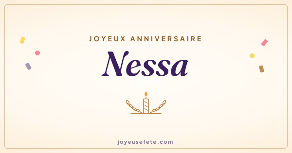 Image « Joyeux anniversaire Nessa » au format large