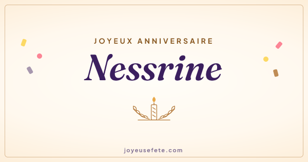 Image « Joyeux anniversaire Nessrine » au format large