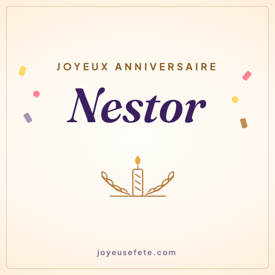Image carrée « Joyeux anniversaire Nestor » pour WhatsApp