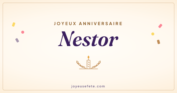 Image « Joyeux anniversaire Nestor » au format large