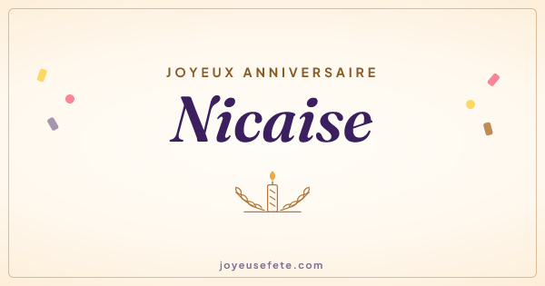 Image « Joyeux anniversaire Nicaise » au format large