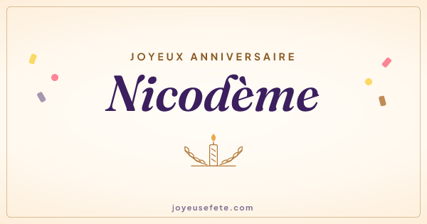 Image « Joyeux anniversaire Nicodème » au format large