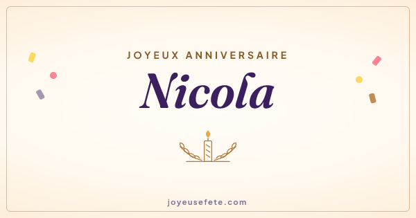Image « Joyeux anniversaire Nicola » au format large