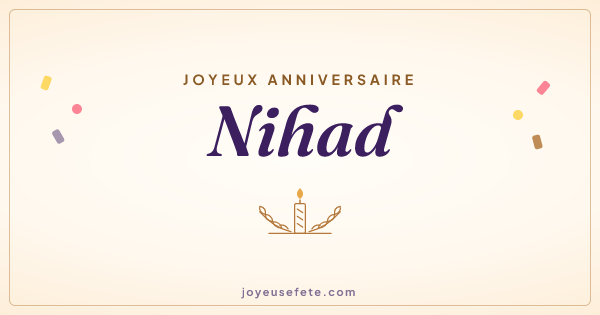Image « Joyeux anniversaire Nihad » au format large