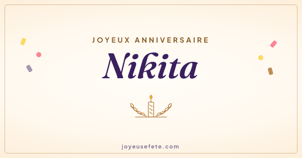 Image « Joyeux anniversaire Nikita » au format large