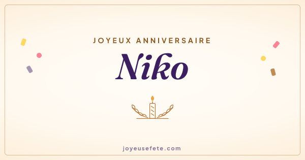 Image « Joyeux anniversaire Niko » au format large