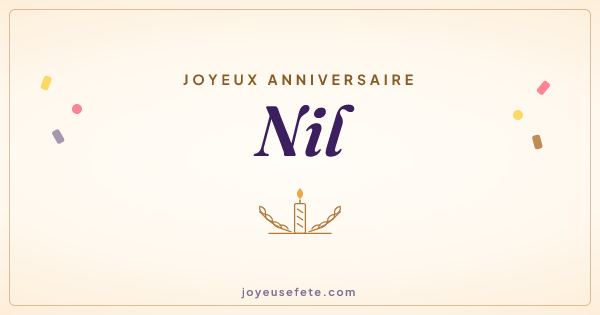 Image « Joyeux anniversaire Nil » au format large