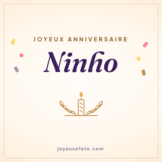 Image carrée « Joyeux anniversaire Ninho » pour WhatsApp